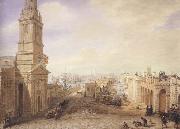 George Scharf Old and New London Bridges as they appeared in December 1831 (mk47) oil on canvas